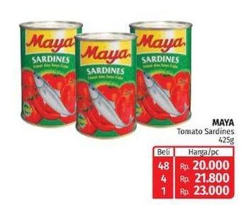 Promo Harga Maya Sardines Tomat / Tomato 425 gr - Lotte Grosir