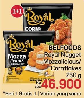 Promo Harga Belfoods Royal Nugget Mozzalicious, Cornflakes 250 gr - LotteMart