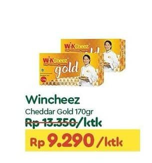 Promo Harga WINcheez Gold Cheddar Keju Olahan  170 gr - TIP TOP