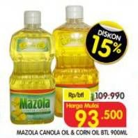 Promo Harga Mazola Oil Canola, Corn 900 ml - Superindo
