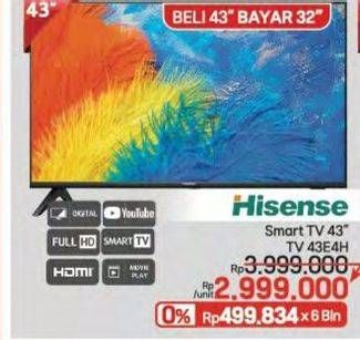 Promo Harga Hisense Smart TV FullHD 43 inch 43E4H  - LotteMart