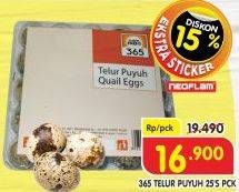 Promo Harga 365 Telur Puyuh 25 pcs - Superindo