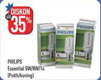 Promo Harga PHILIPS Lampu Essential 5 W, 8 W, 14 W  - Hypermart