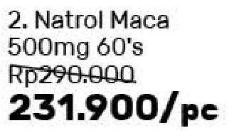 Promo Harga NATROL Maca Extract 500mg 60 pcs - Guardian