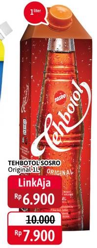 Promo Harga SOSRO Teh Botol Original 1000 ml - Alfamidi