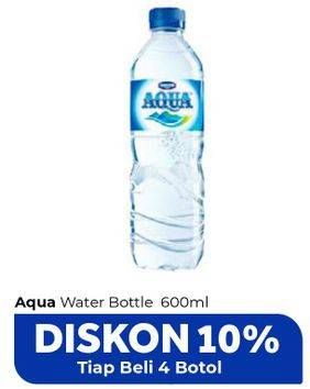 Promo Harga AQUA Air Mineral 600 ml - Carrefour