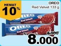 Promo Harga OREO Biskuit Sandwich Red Velvet 133 gr - Giant