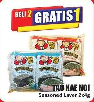 Promo Harga Tao Kae Noi Seasoned Laver per 2 pck 4 gr - Hari Hari