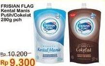 Promo Harga Frisian Flag Susu Kental Manis Cokelat, Putih 280 gr - Indomaret