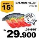 Promo Harga Salmon Fillet per 100 gr - Giant