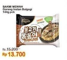 Promo Harga Bakmi Mewah Bakmi Instant Bulgogi 144 gr - Indomaret