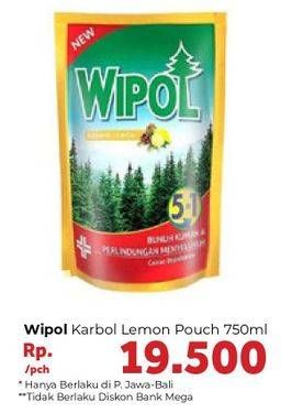 Promo Harga WIPOL Karbol Wangi Lemon 780 ml - Carrefour