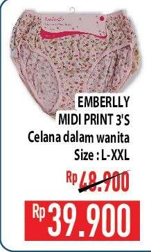 Promo Harga Emberlly Celana Dalam Wanita 3 pcs - Hypermart