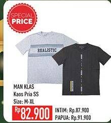 Promo Harga MAN KLAS Kaos Pria S/S M-XL  - Hypermart