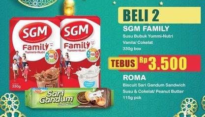 Promo Harga ROMA Sari Gandum Susu Cokelat, Peanut Butter 115 gr - Indomaret