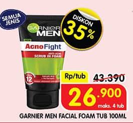 Promo Harga Garnier Men Acno Fight Facial Foam All Variants 100 ml - Superindo