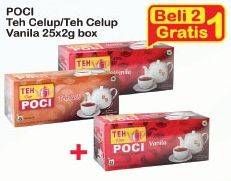 Promo Harga CAP POCI Teh Celup Vanila per 25 pcs 2 gr - Indomaret
