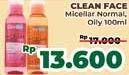 Promo Harga Purbasari Cleanface Micellar Water 3in1 For Normal Skin, For Oily Skin 100 ml - Alfamidi