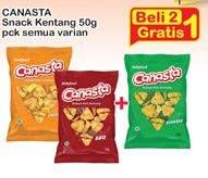 Promo Harga CANASTA Biskuit Mini Kentang All Variants per 2 pouch 50 gr - Indomaret