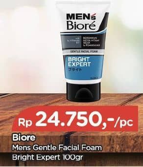 Promo Harga Biore Mens Facial Foam Bright Expert 100 gr - TIP TOP