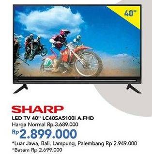 Promo Harga SHARP LC-40SA5100i Full HD LED TV 40"  - Carrefour