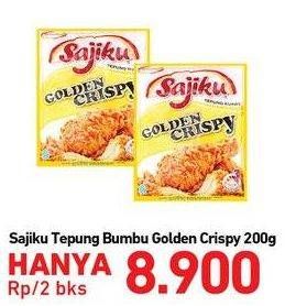Promo Harga Ajinomoto Sajiku Tepung Bumbu Serbaguna Golden Crispy per 2 pcs 200 gr - Carrefour