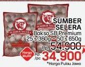 Promo Harga Sumber Selera Bakso Sapi SB Premium 25 pcs - LotteMart