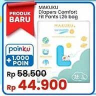 Promo Harga Makuku Comfort Fit Diapers Pants L26 26 pcs - Indomaret