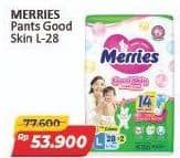 Promo Harga Merries Pants Good Skin L28 28 pcs - Alfamart