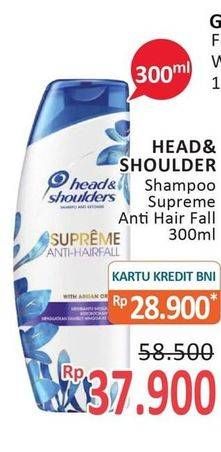 Promo Harga HEAD & SHOULDERS Supreme Shampoo Anti-Hairfall 330 ml - Alfamidi