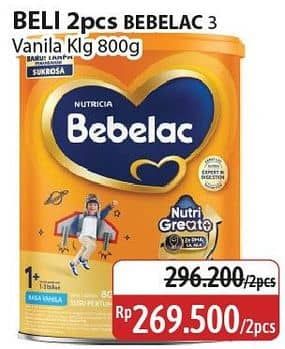 Promo Harga Bebelac 3 Susu Pertumbuhan Vanila 800 gr - Alfamidi