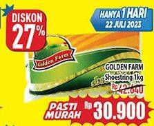 Promo Harga Golden Farm French Fries Shoestring 1000 gr - Hypermart