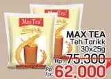 Promo Harga Max Tea Minuman Teh Bubuk Tarikk per 30 sachet 25 gr - LotteMart