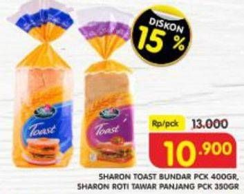 Promo Harga SHARON Roti Tawar 370 gr - Superindo