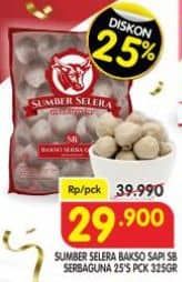 Promo Harga Sumber Selera Bakso Sapi SB Serba Guna 25 pcs - Superindo