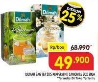Promo Harga Dilmah Tea Peppermint Individually, Camomile Flowers Individually 20 pcs - Superindo