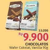 Promo Harga Chocolatos Delight Wafer Stick Vanila, Cokelat 90 gr - Alfamidi