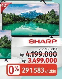 Promo Harga SHARP 2T-C42BD1i | LED TV 42"  - LotteMart