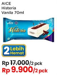 Promo Harga Aice Ice Cream Histeria Vanila 70 ml - Indomaret