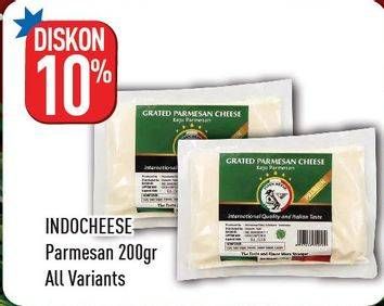Promo Harga INDOCHEESE Parmesan Cheese All Variants 200 gr - Hypermart