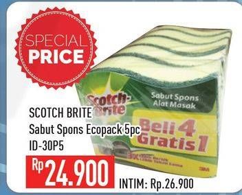 Promo Harga 3M SCOTCH BRITE Sabut Spon ID-30P5 5 pcs - Hypermart