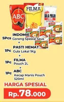 Indomie Mie Goreng + Pasti Hemat Gula Lokal + Filma Minyak Goreng + Abc Kecap Manis