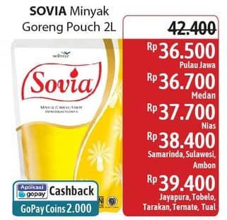 Promo Harga Sovia Minyak Goreng 2000 ml - Alfamidi