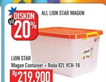 Promo Harga LION STAR Wagon Container VC-18 (82ltr)  - Hypermart