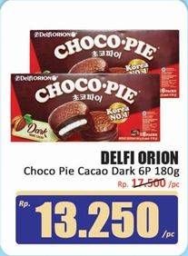 Promo Harga Delfi Orion Choco Pie Dark per 6 pcs 30 gr - Hari Hari