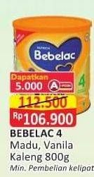 Promo Harga BEBELAC 4 Susu Pertumbuhan Madu, Vanila 800 gr - Alfamart