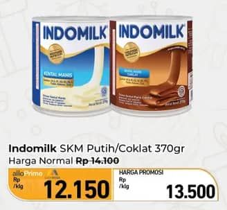 Promo Harga Indomilk Susu Kental Manis Plain, Cokelat 370 gr - Carrefour