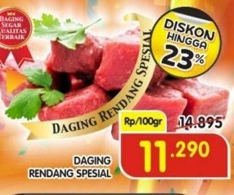 Promo Harga Daging Rendang Sapi Spesial per 100 gr - Superindo