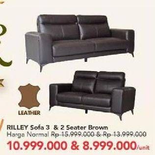 Promo Harga Rilley Sofa 3 & 2 Seater  - Carrefour