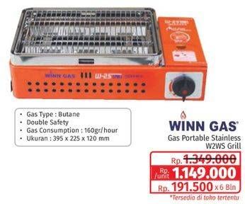 Promo Harga Winn Gas Portable Grill Gas Stove W2WS  - Lotte Grosir